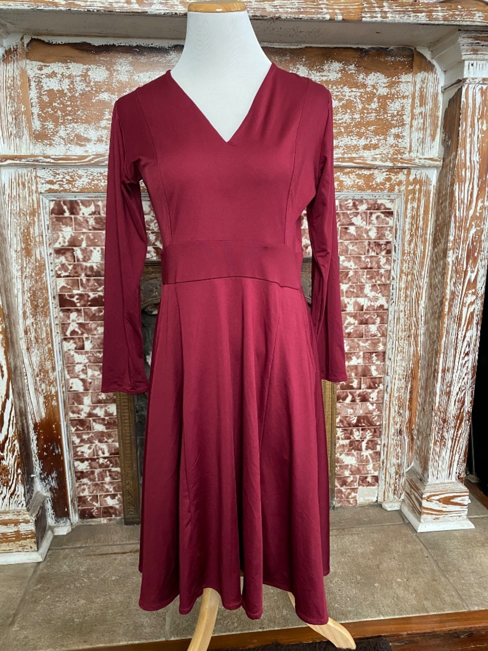 Karina Easy Dress Cece S/M Deep Red Burgundy